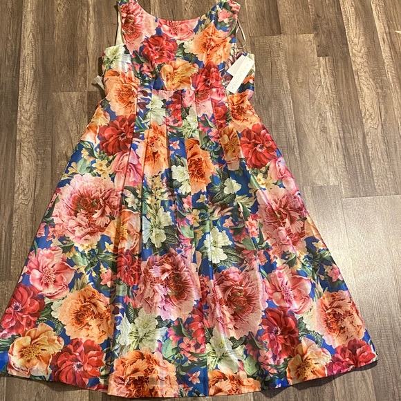 Kay Unger Multicolor Floral A-Line Dress - Picture 5 of 5